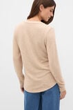 Supersoft V Neck Top  Sandstone Marle  hi-res