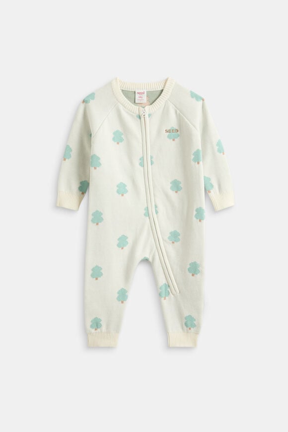 Jacquard Knit Jumpsuit  Classic Cream  hi-res