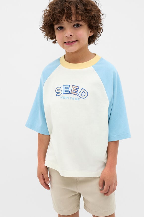 Raglan Logo Tee  Nebula Blue  hi-res