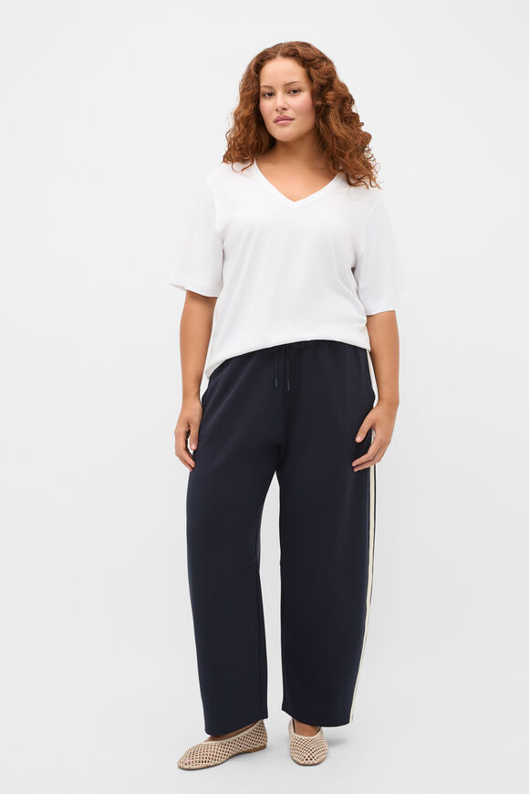 Cotton V Neck Relaxed Tee  Whisper White  hi-res