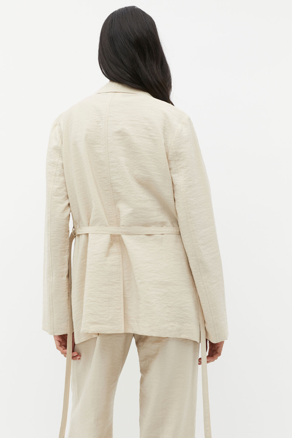Tie Waist Blazer  Cool Sand