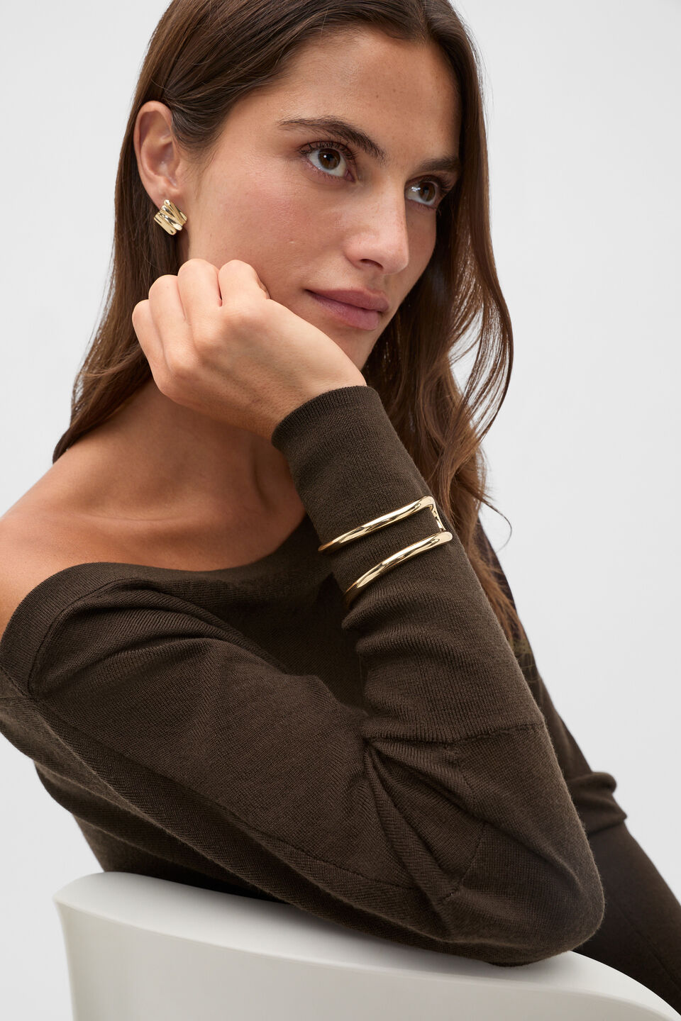 Double Strand Cuff  Gold