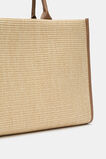 Structured Woven Tote  Tan  hi-res