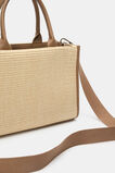 Structured Woven Mini Tote  Tan  hi-res