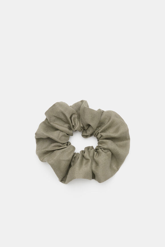 Linen Scrunchie  Caper  hi-res