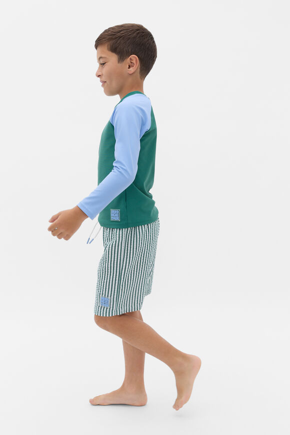 Colourblock Rashvest  Jungle Green  hi-res