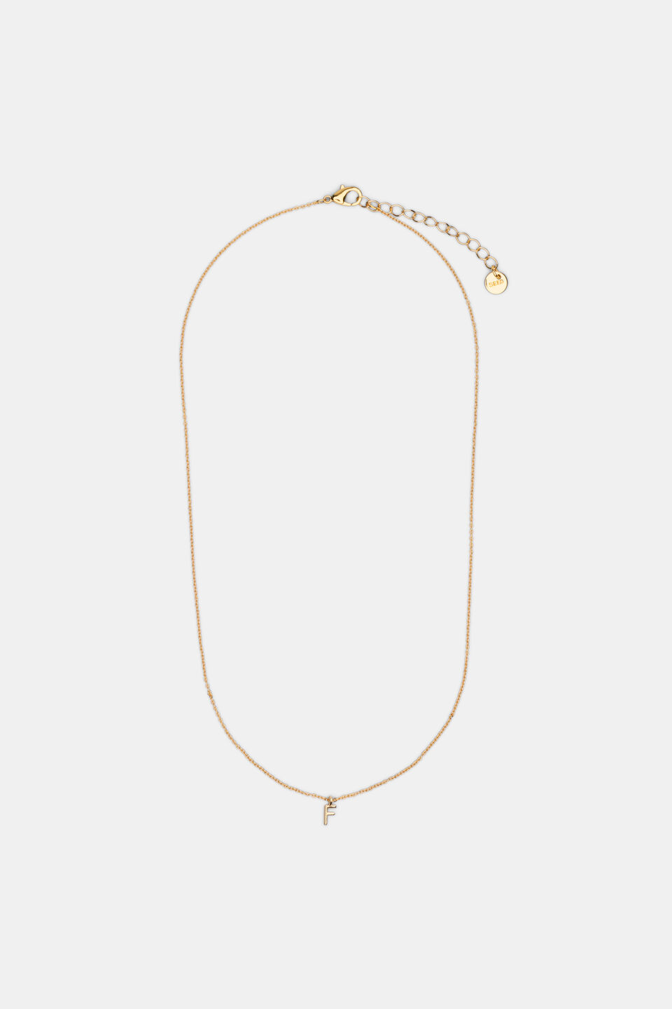 Gold Alphabet Necklace  F