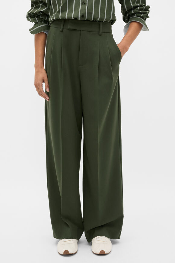 Pleat Front Trouser  Deep Forest  hi-res