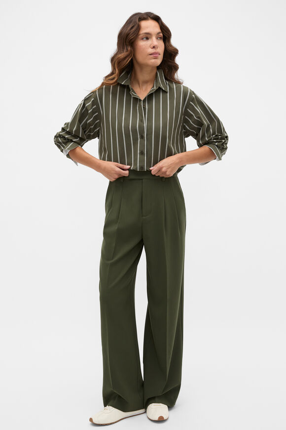 Pleat Front Trouser  Deep Forest  hi-res