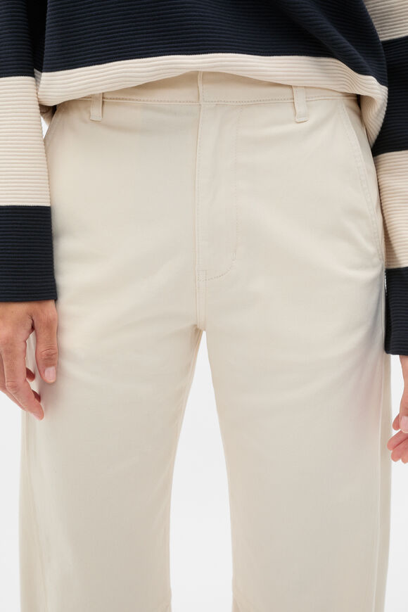 Twill Cotton Tapered Pant  Coconut Cream  hi-res