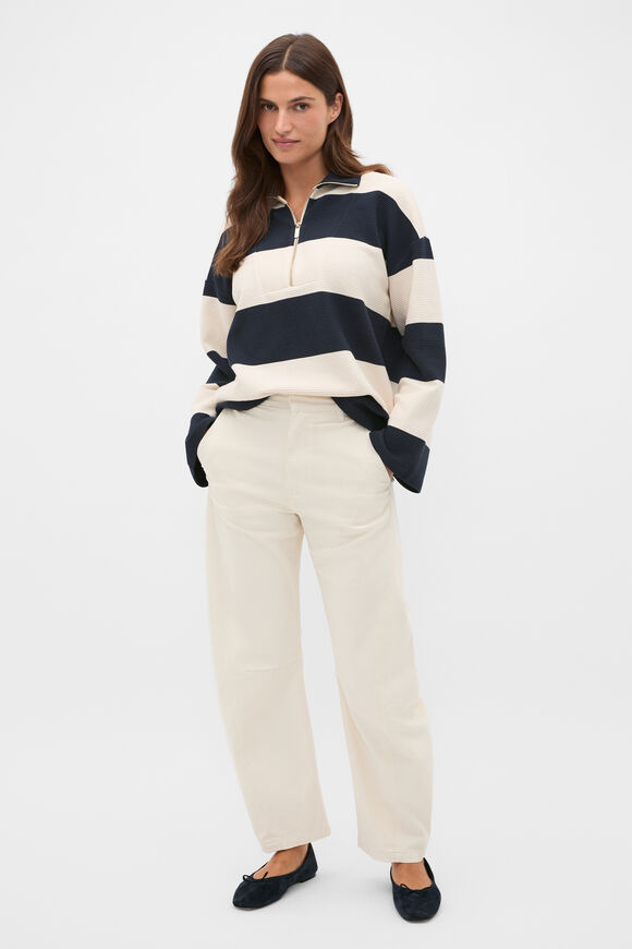 Twill Cotton Tapered Pant  Coconut Cream  hi-res