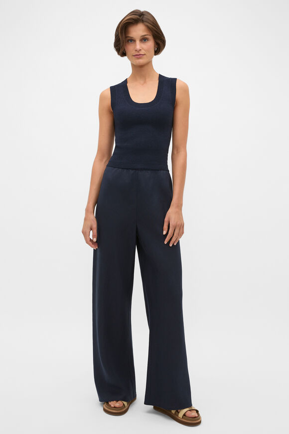 Boucle Knit Tank  Twilight Blue  hi-res