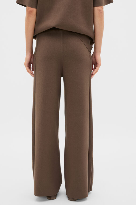 Knitted Rib Side Pant  Chestnut  hi-res