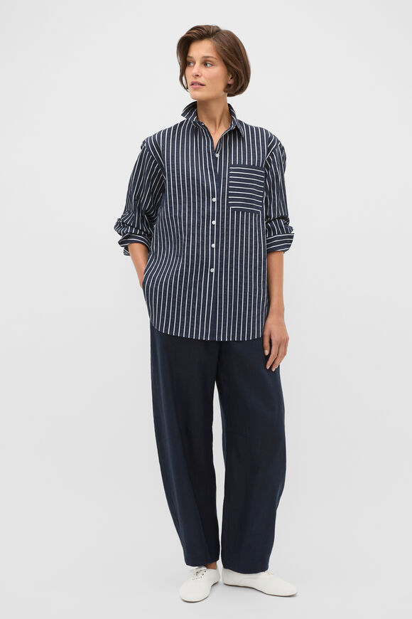 Textured Stripe Pocket Shirt  Twilight Blue Stripe  hi-res