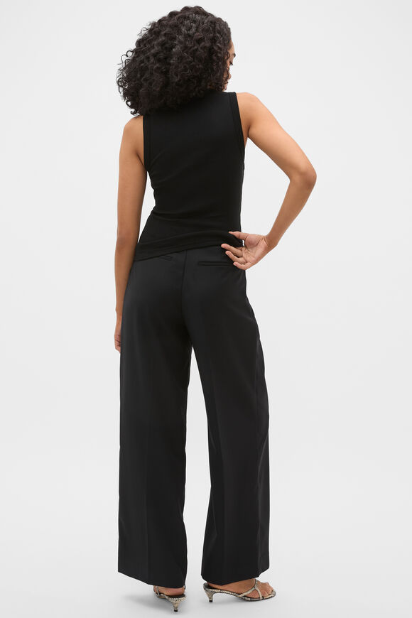 Australian Cotton V Neck Tank  Black  hi-res