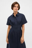 Poplin Waisted Shirt Dress  Twilight Blue  hi-res