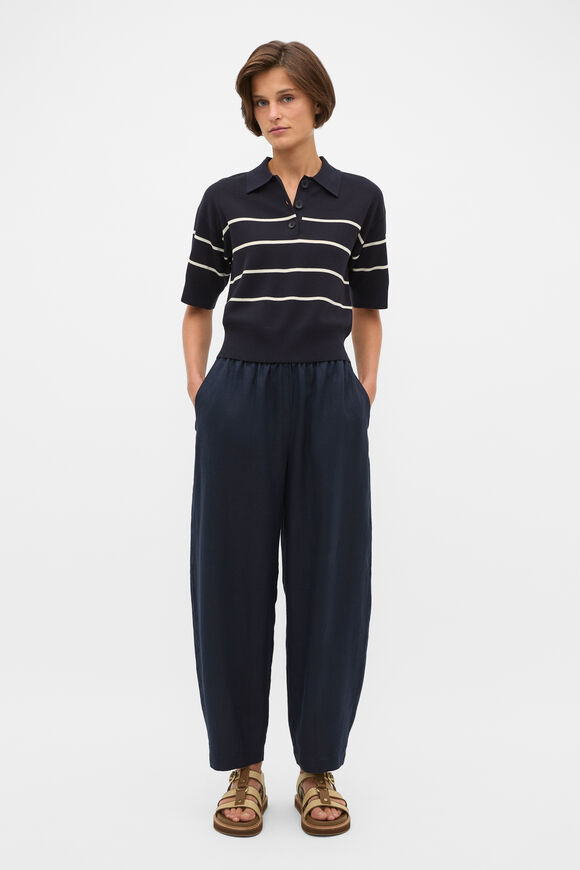 Core Linen Soft Barrel Leg Pant  Twilight Blue  hi-res