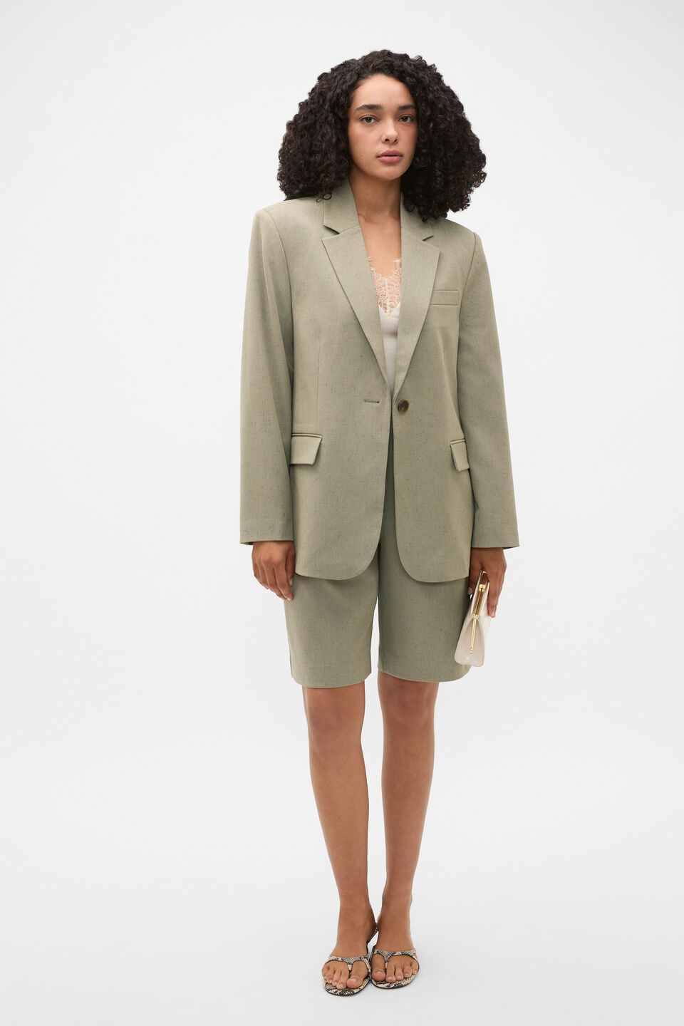 Nep Weave Blazer  Caper