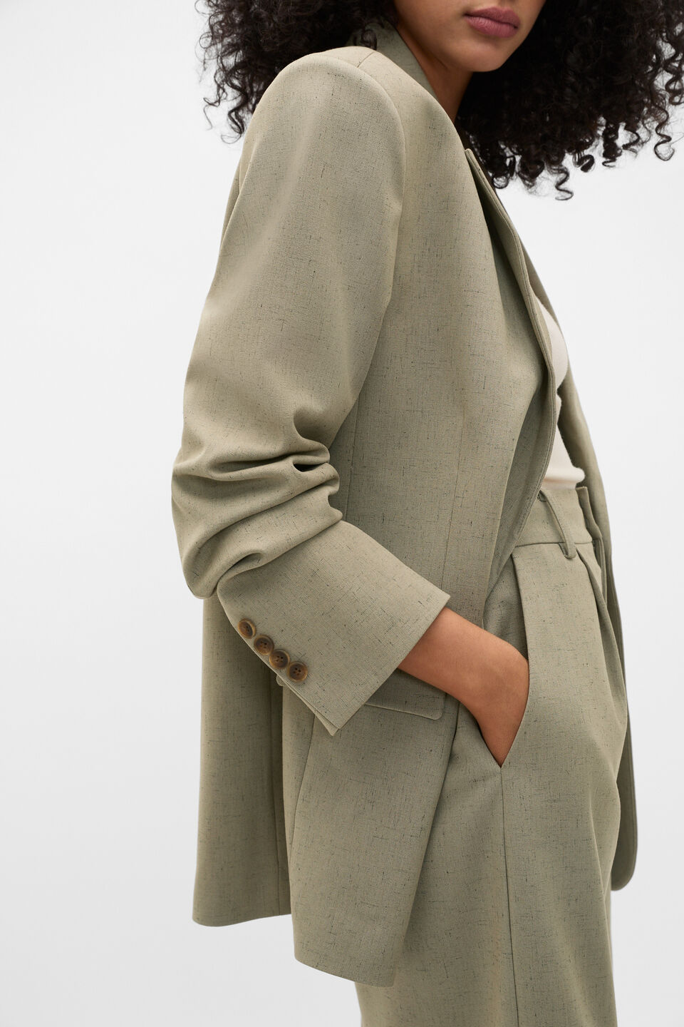 Nep Weave Blazer  Caper