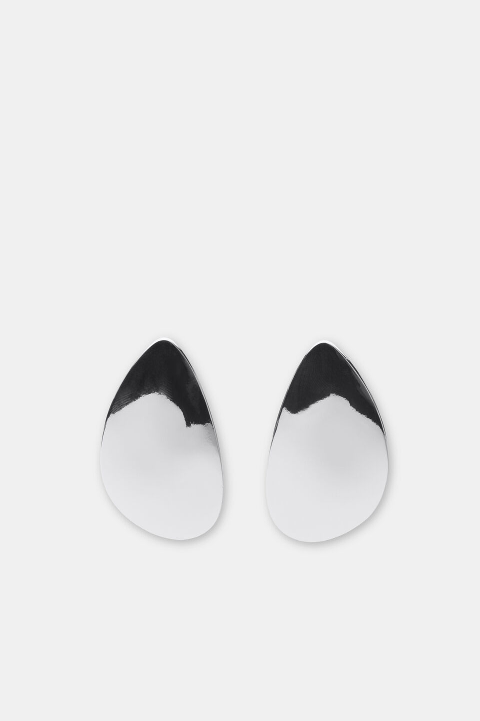 Large Oval Earring  Silver