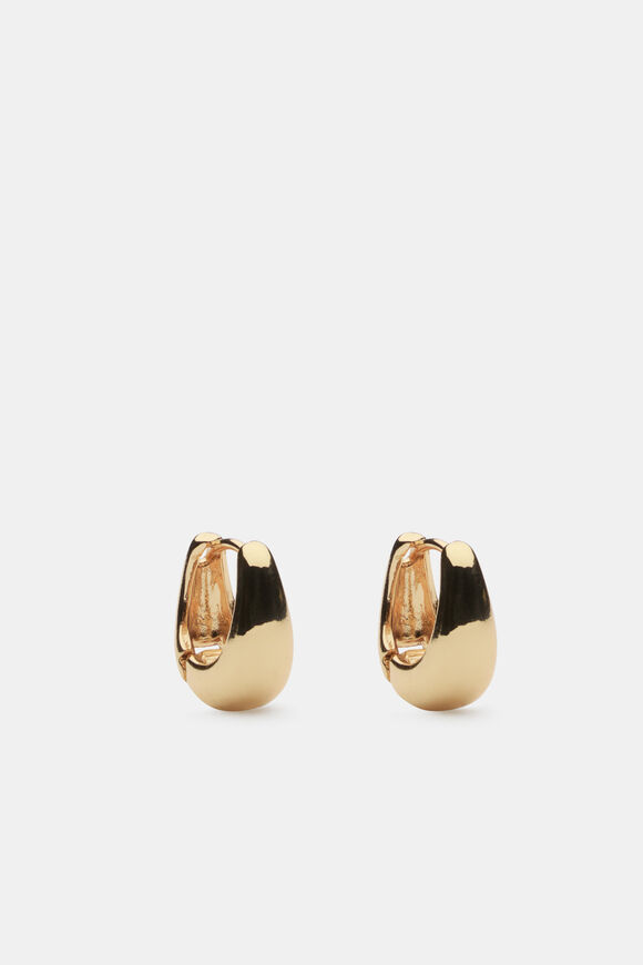 Small Hinge Hoop  Gold  hi-res