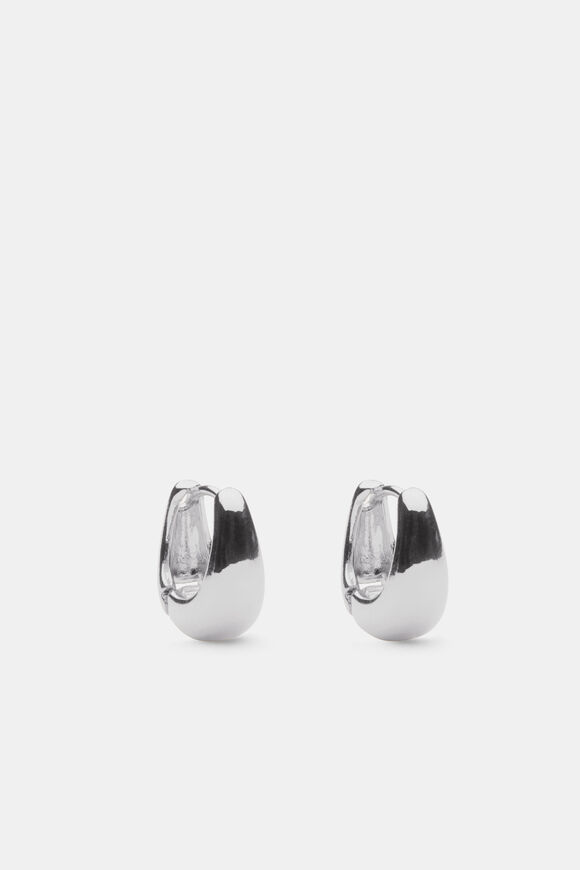 Small Hinge Hoop  Silver  hi-res