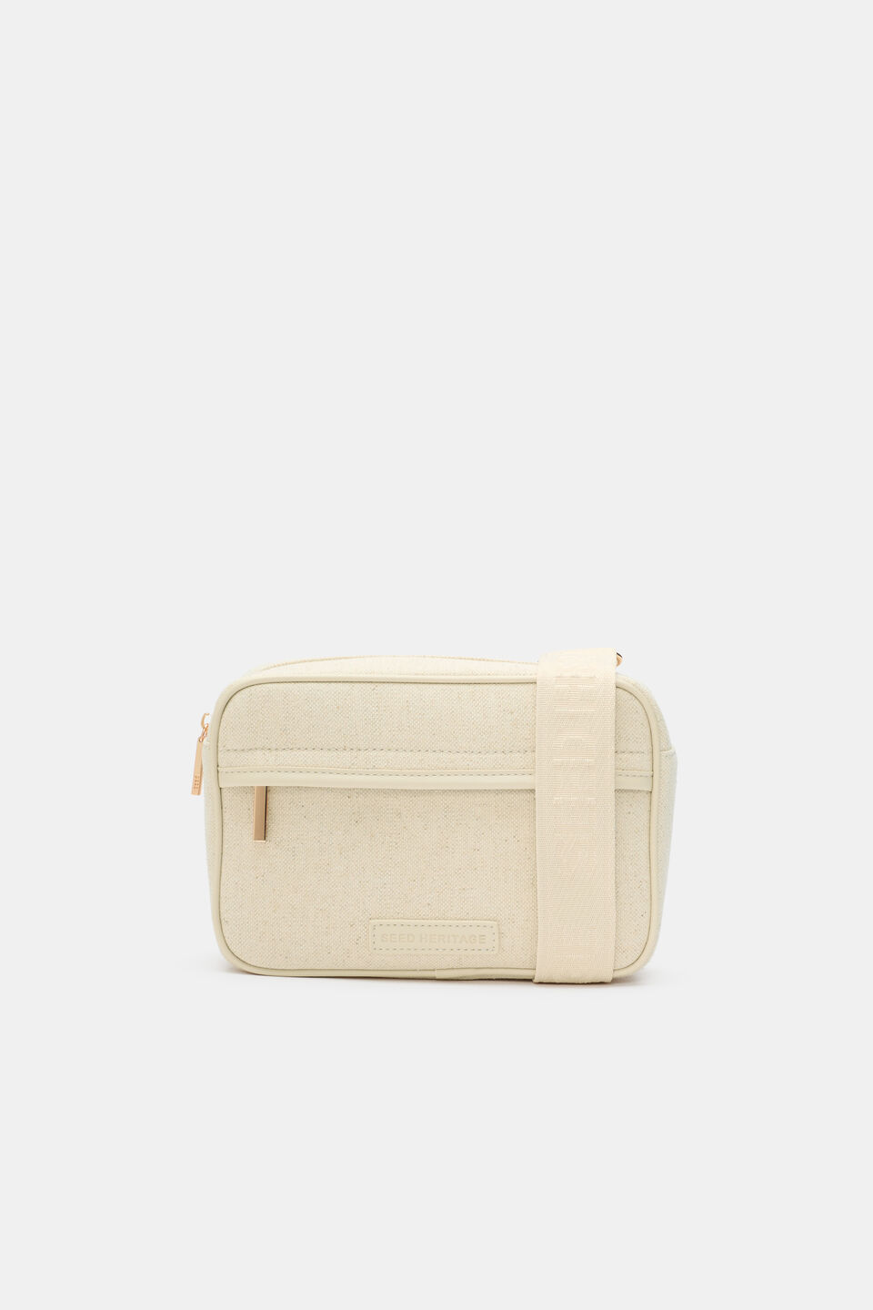 Mini Canvas Crossbody Bag  Natural