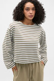 Boatneck Long Sleeve Top  Caper Stripe  hi-res