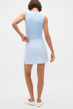 Linen Gingham Mini Skirt  Chalk Blue Gingham  hi-res