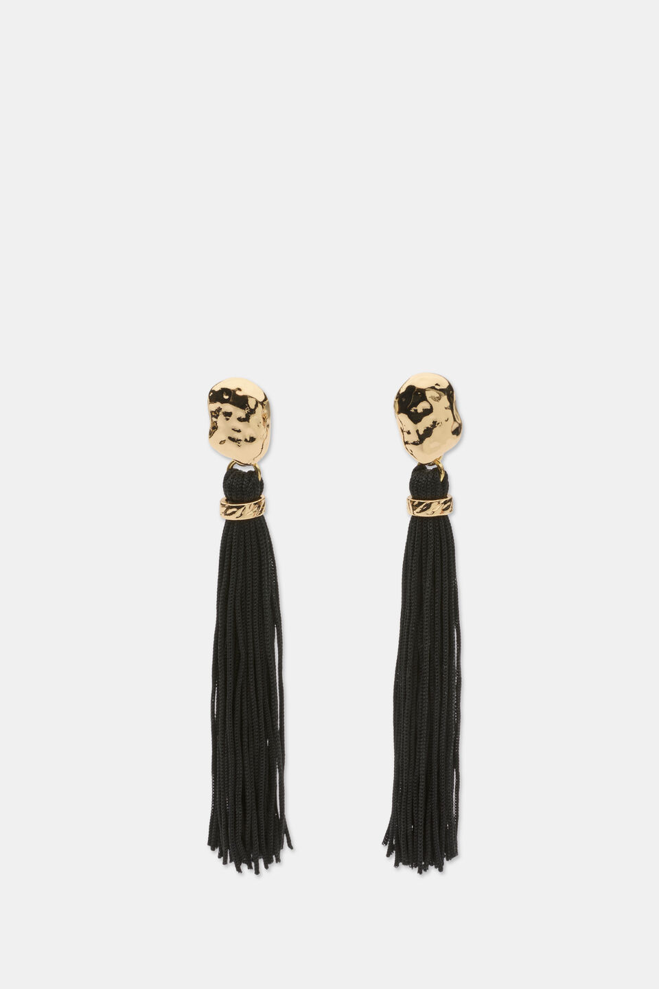 Tassel Earring  Gold Black