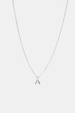 Silver Alphabet Necklace  A  hi-res