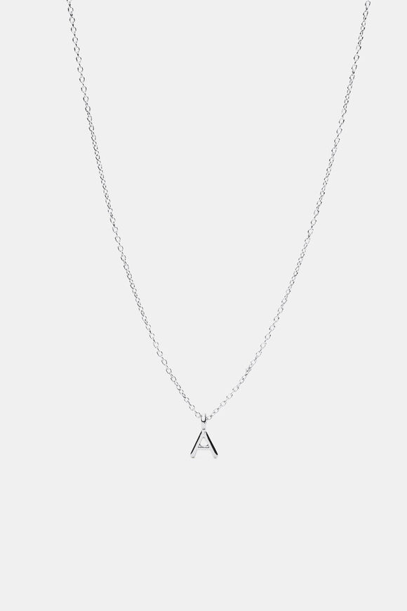 Silver Alphabet Necklace  A  hi-res