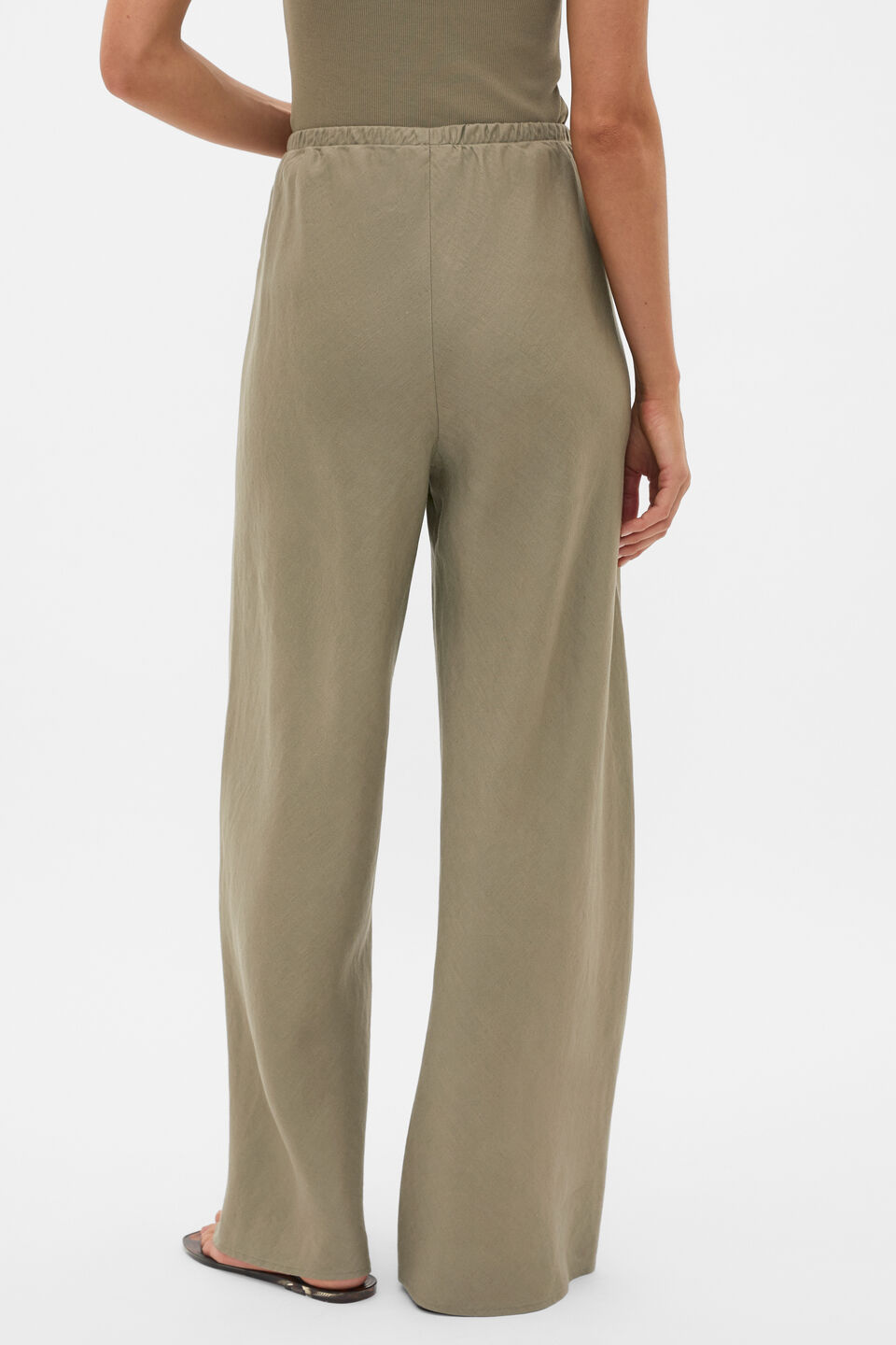Core Linen Easy Wide Leg Pant  Caper
