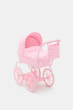 Gingham Junior Vintage Doll Pram  Multi  hi-res