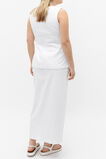 Denim Button Down Vest  White  hi-res