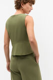 Waisted Button Down Suit Vest  Rainforest  hi-res