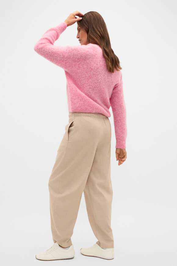  Lofty V Neck Slouch Knit  Bubblegum Pink Marle  hi-res
