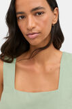 Square Neck Linen Shell Top  Eucalyptus  hi-res