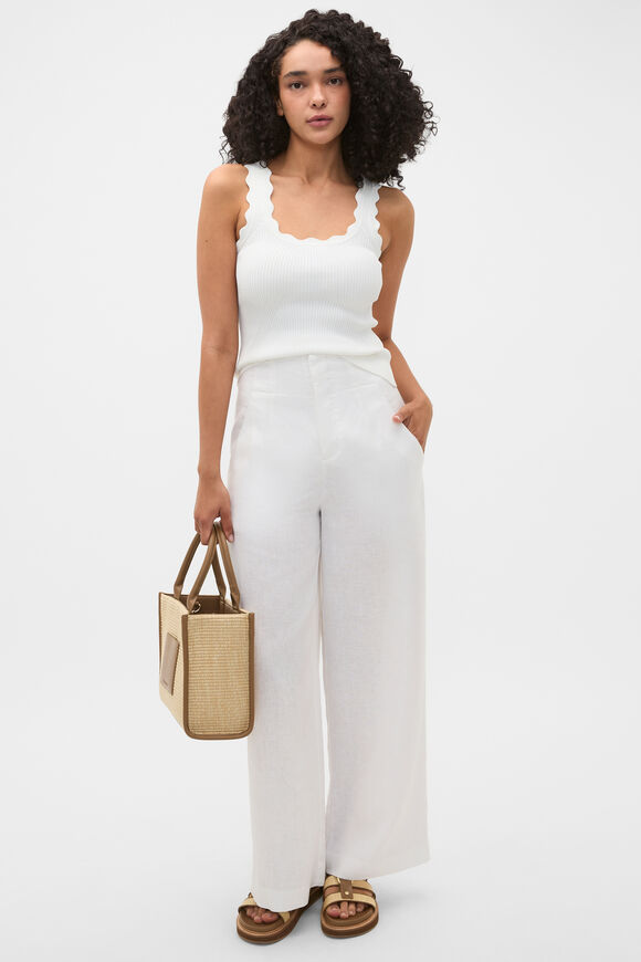 Scallop Knit Top  Whisper White  hi-res