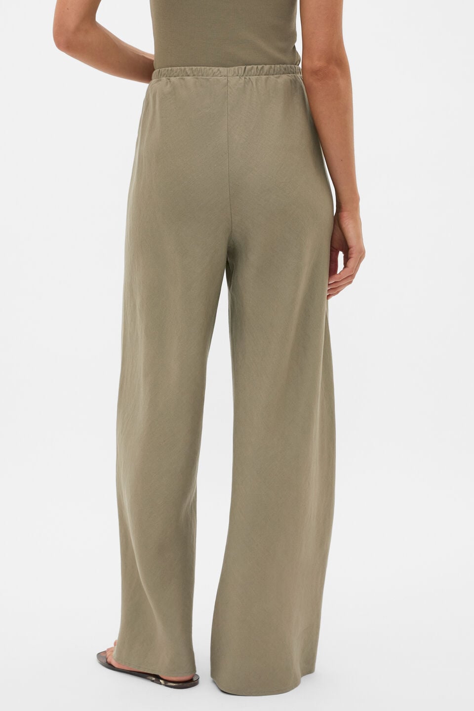 Core Linen Easy Wide Leg Pant  Caper