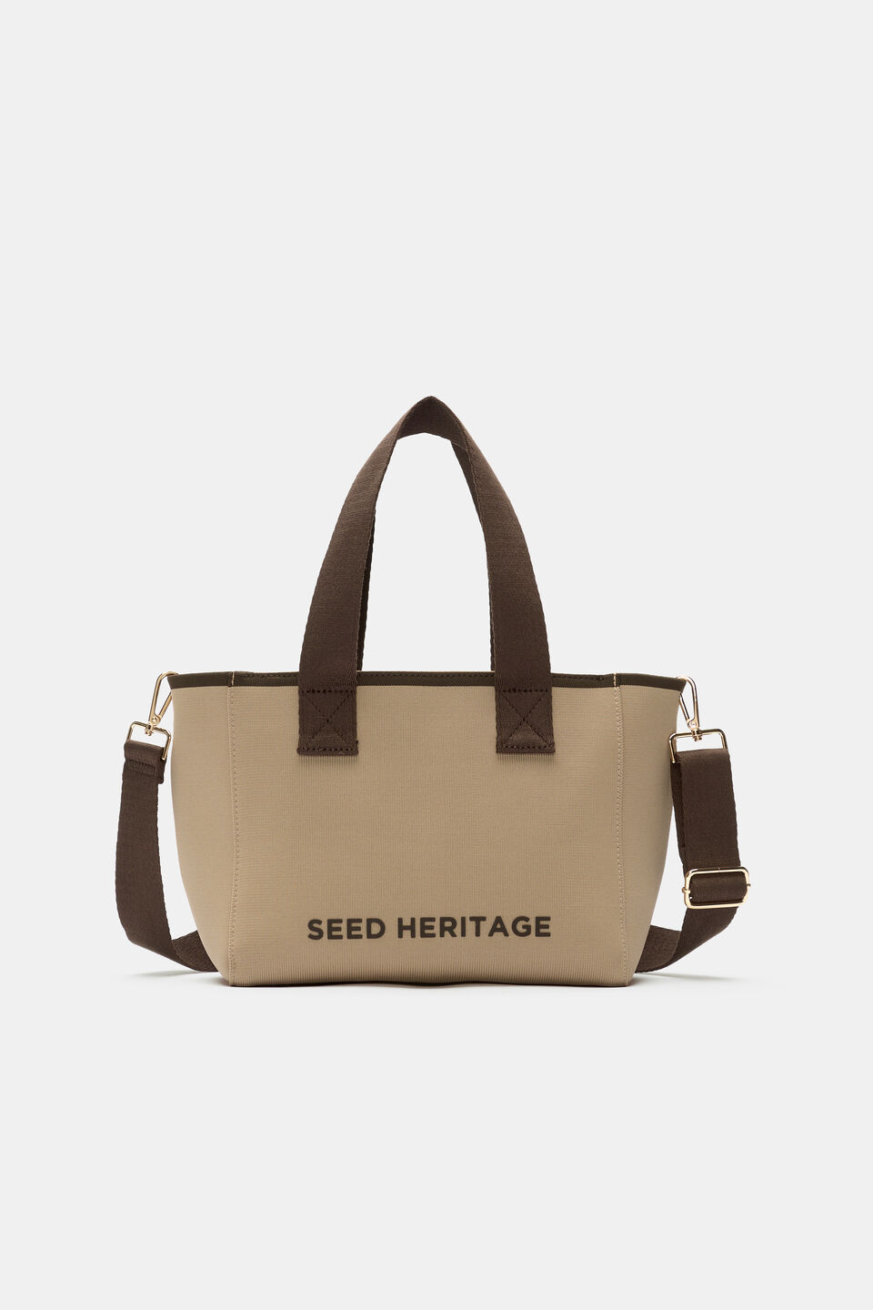 Seed Logo Knit Mini Tote  Sandstone