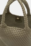 Woven Textured East West Tote  Caper  hi-res