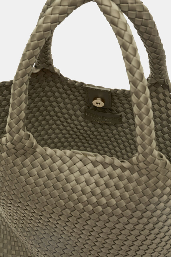 Woven Textured East West Tote  Caper  hi-res