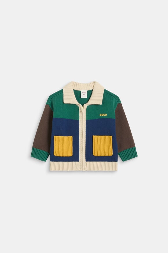 Colourblock Cardigan  Multi  hi-res