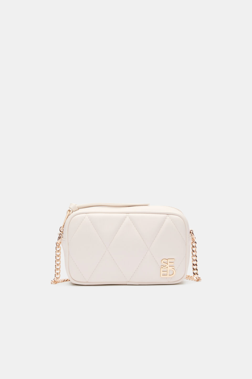 Quilted Cross Body Bag  Classic Cream