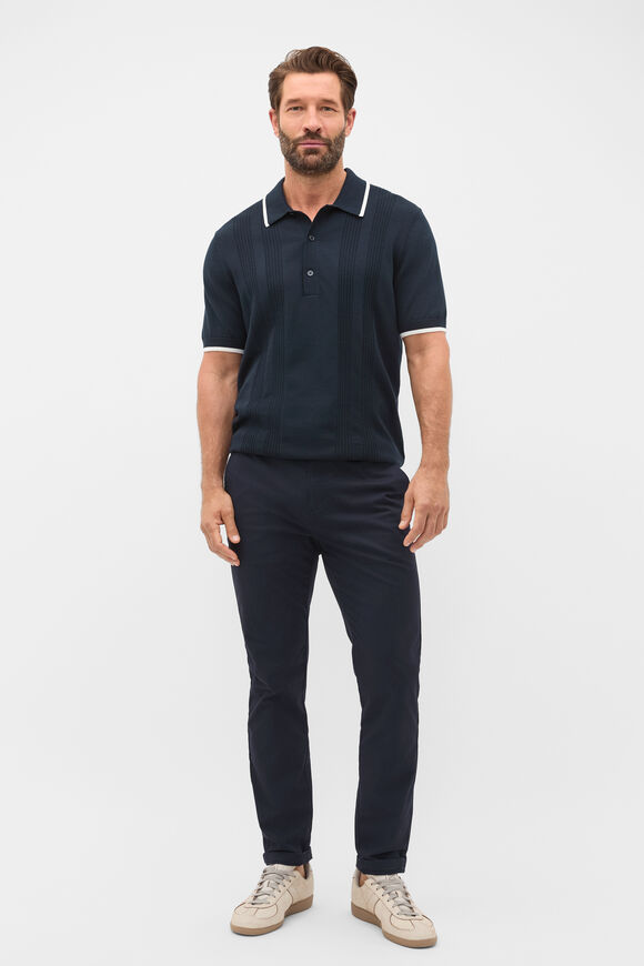 Cotton Rib Polo  Midnight Blue  hi-res