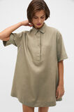 Linen Shirt Mini Dress  Caper  hi-res