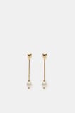 Pearl Dangle Earring  Gold  hi-res