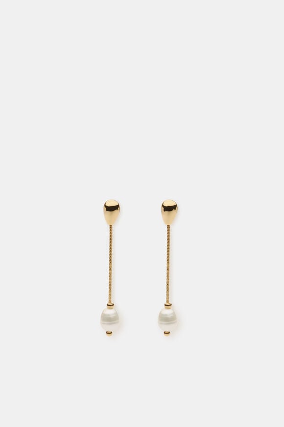 Pearl Dangle Earring  Gold  hi-res