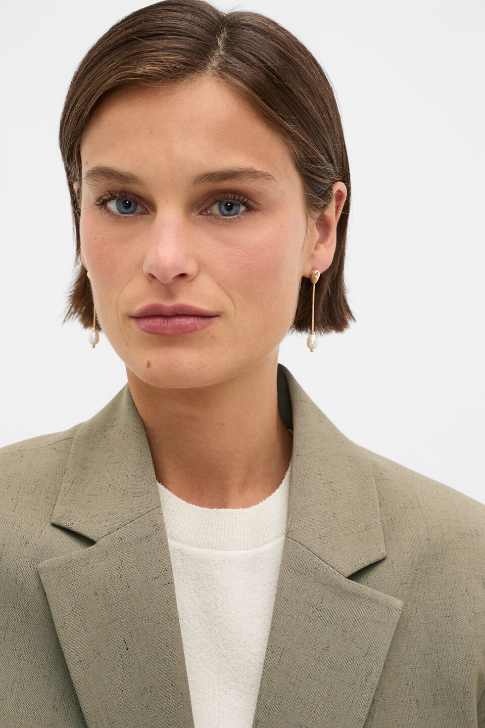 Pearl Dangle Earring  Gold